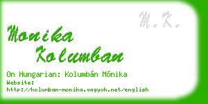 monika kolumban business card